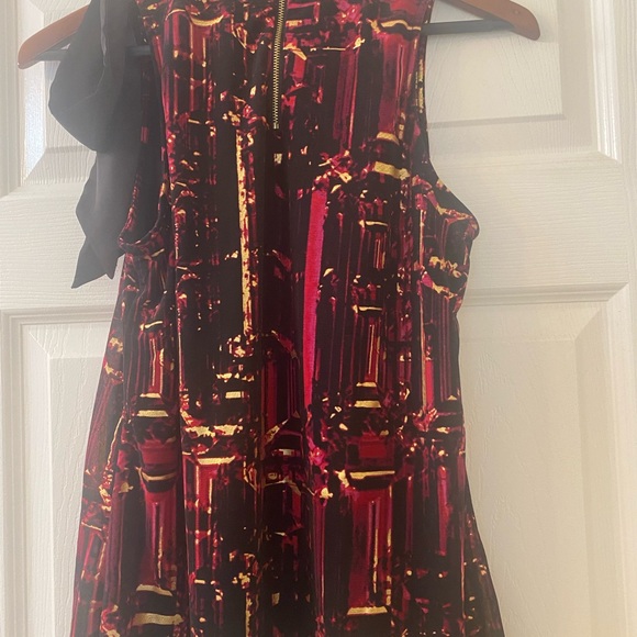 Worthington Halter tie sleeveless blouse in Medium size multi color - Picture 6 of 7